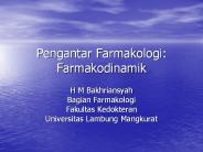 Pengantar Farmakologi: Farmakodinamik