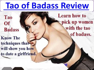 Tao of Badass Review With Dating Tips
