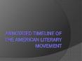 Annotated Timeline of The American Literary Movement PowerPoint PPT Presentation
