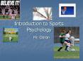 Introduction to Sports Psychology PowerPoint PPT Presentation
