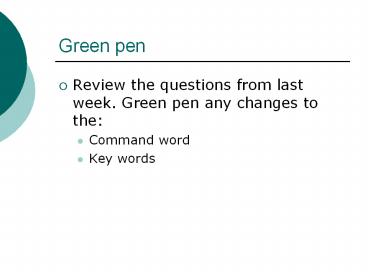 Green pen