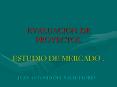 EVALUACION DE PROYECTOS. ESTUDIO DE MERCADO . PowerPoint PPT Presentation