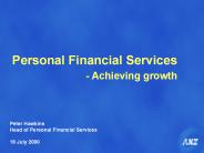 Personal Financial Services
