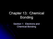 Chapter 13: Chemical Bonding