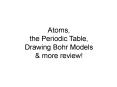 Atoms, the Periodic Table, Drawing Bohr Models PowerPoint PPT Presentation