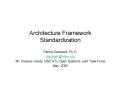 Architecture Framework Standardization PowerPoint PPT Presentation