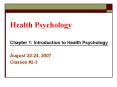 Health Psychology PowerPoint PPT Presentation