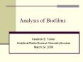 Analysis of Biofilms PowerPoint PPT Presentation