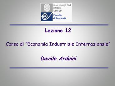 Lezione 12