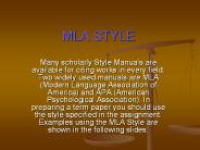 MLA STYLE