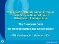 Policies of Bi-laterals and other Donor Institutions in financial Local Government Infrastructure PowerPoint PPT Presentation