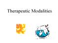 Therapeutic Modalities PowerPoint PPT Presentation