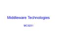 Middleware Technologies PowerPoint PPT Presentation