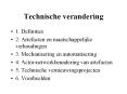 Technische verandering PowerPoint PPT Presentation