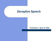 Deceptive Speech
