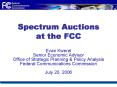 Spectrum Auctions at the FCC PowerPoint PPT Presentation