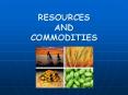 RESOURCES AND COMMODITIES PowerPoint PPT Presentation