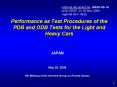 Performance as Test Procedures of the PDB and ODB Tests for the Light and Heavy Cars PowerPoint PPT Presentation