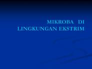 MIKROBA  DI LINGKUNGAN EKSTRIM