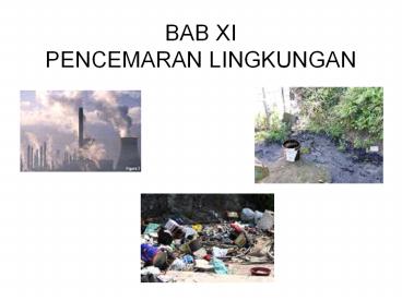 BAB XI PENCEMARAN LINGKUNGAN