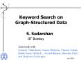 Keyword Search on Graph-Structured Data PowerPoint PPT Presentation