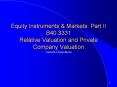 Equity Instruments PowerPoint PPT Presentation