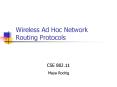 Wireless Ad Hoc Network Routing Protocols PowerPoint PPT Presentation