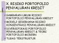 X. RISIKO PORTOFOLIO PENYALURAN KREDIT PowerPoint PPT Presentation