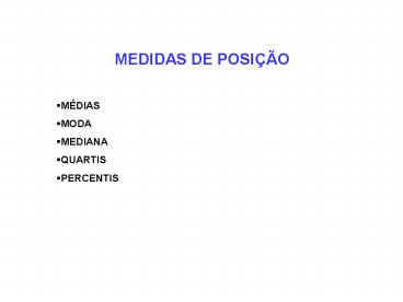 MEDIDAS DE POSI