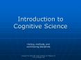 Introduction to Cognitive Science PowerPoint PPT Presentation