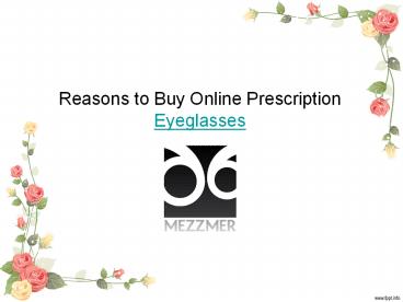 Prescription Eyeglasses By Mezzmer