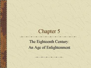 The Eighteenth Century: