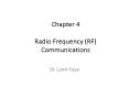 Chapter 4 Radio Frequency (RF) Communications PowerPoint PPT Presentation