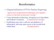 Bioinformatics