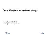 Some thoughts on systems biology