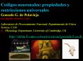 Codigos neuronales: propiedades y restricciones universales PowerPoint PPT Presentation