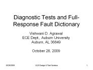 Diagnostic Tests and Full-Response Fault Dictionary