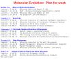 Molecular Evolution: Plan for week PowerPoint PPT Presentation