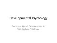Developmental Psychology