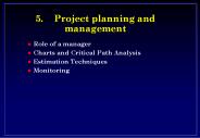 5.Project planning and management