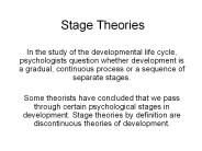 Stage Theories