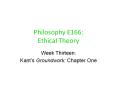 Philosophy E166: Ethical Theory PowerPoint PPT Presentation