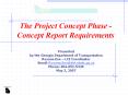 The Project Concept Phase - Concept Report Requirements PowerPoint PPT Presentation