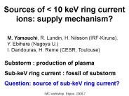 Sources of < 10 keV ring current ions: supply mechanism?