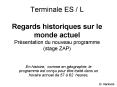 Terminale ES / L Regards historiques sur le monde actuel Pr PowerPoint PPT Presentation