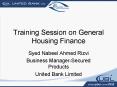 Training Session on General Housing Finance PowerPoint PPT Presentation