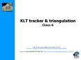 KLT tracker PowerPoint PPT Presentation