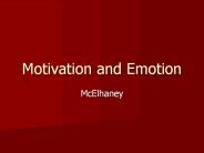 Motivation and Emotion
