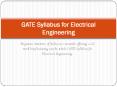 GATE Syllabus for Electrical Engineering PowerPoint PPT Presentation