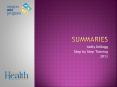 SUMMARIES PowerPoint PPT Presentation
